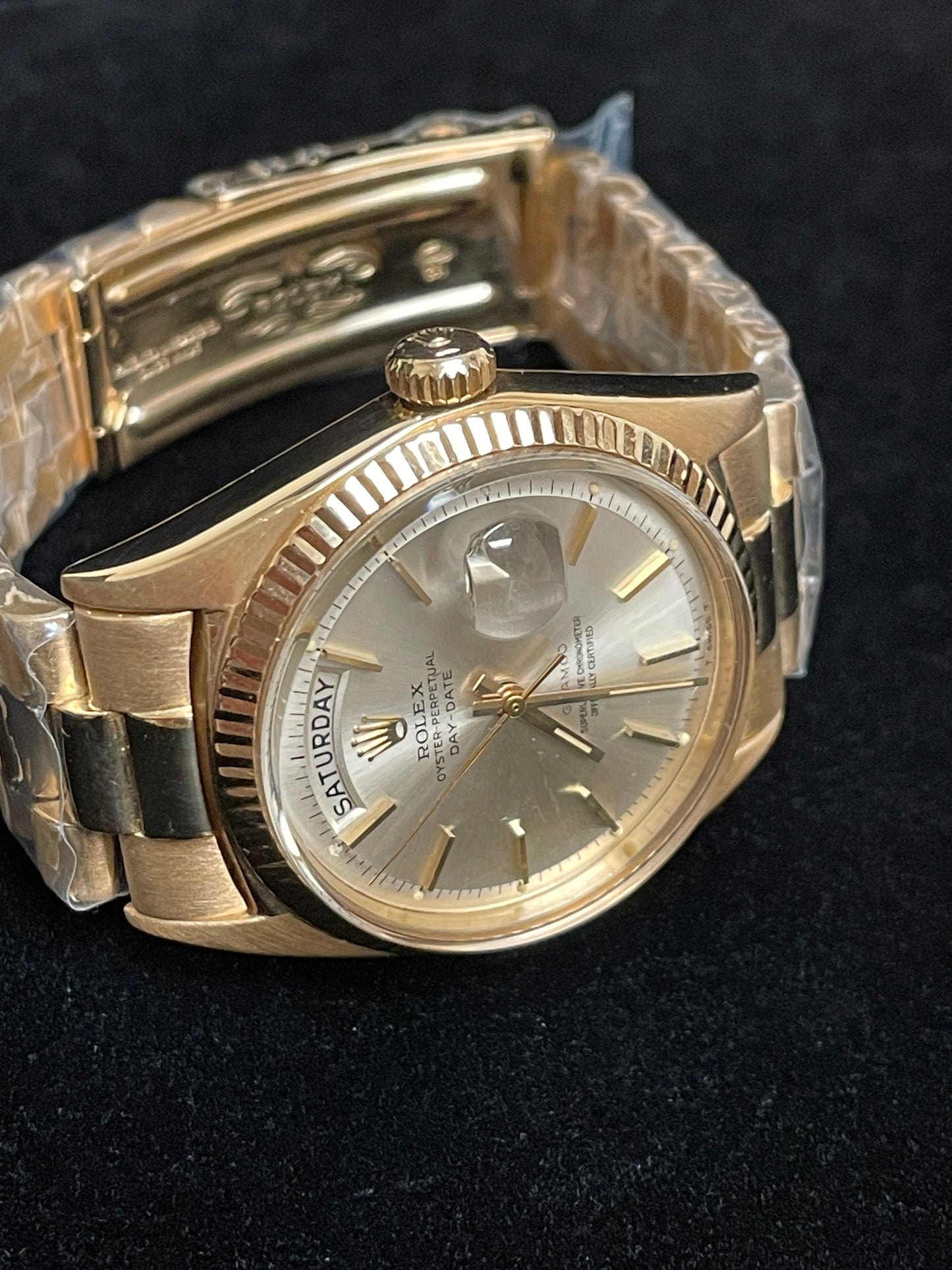 OH 1966 Rolex Day-Date 1803 Silver Gramco Dial 18kt President No Papers 36mm