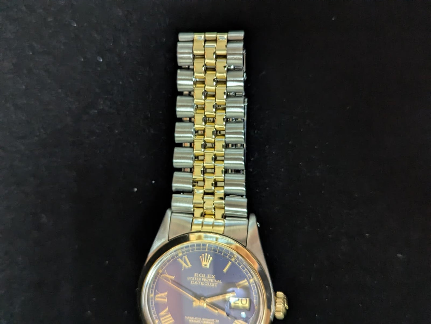 1979 Rolex Datejust 16003 Blue Roman Buckley Dial TT Jubilee No Papers 36mm