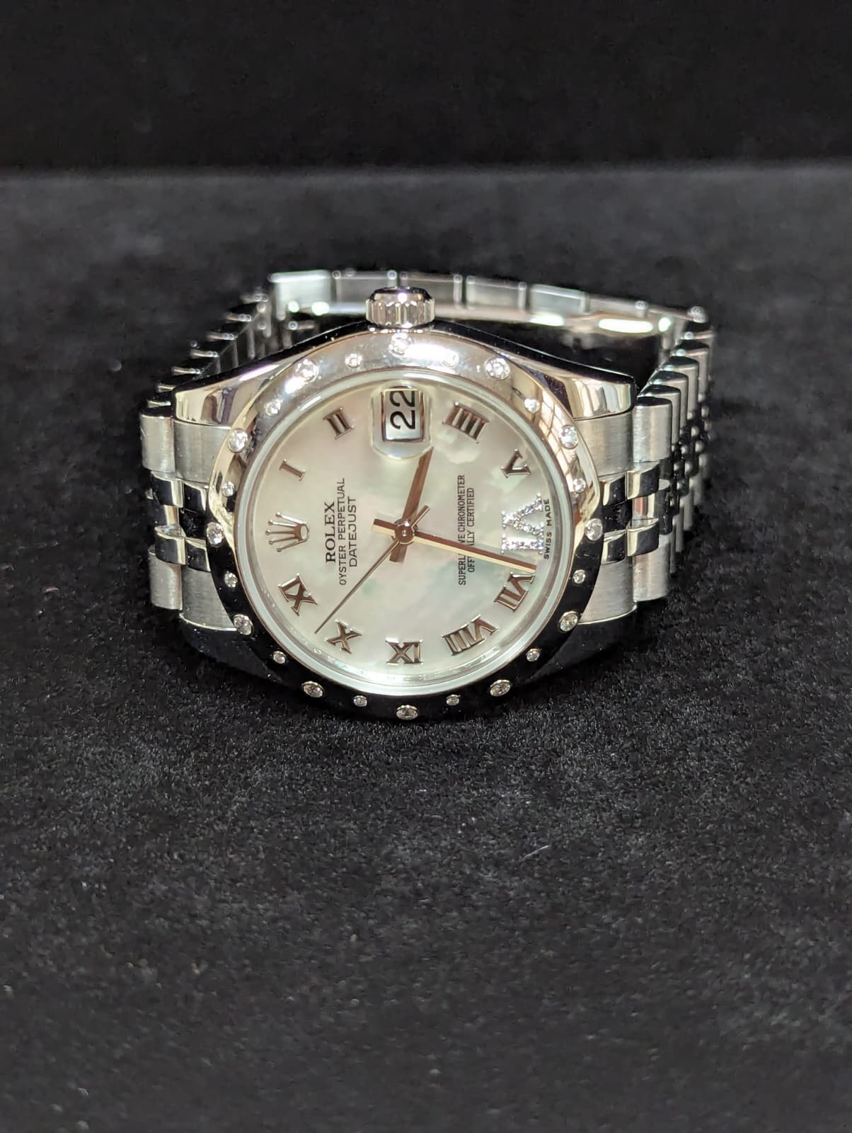 2012 Rolex Datejust 178344 MOP VI Diamond Dial and Bezel SS Jubilee Papers 31mm