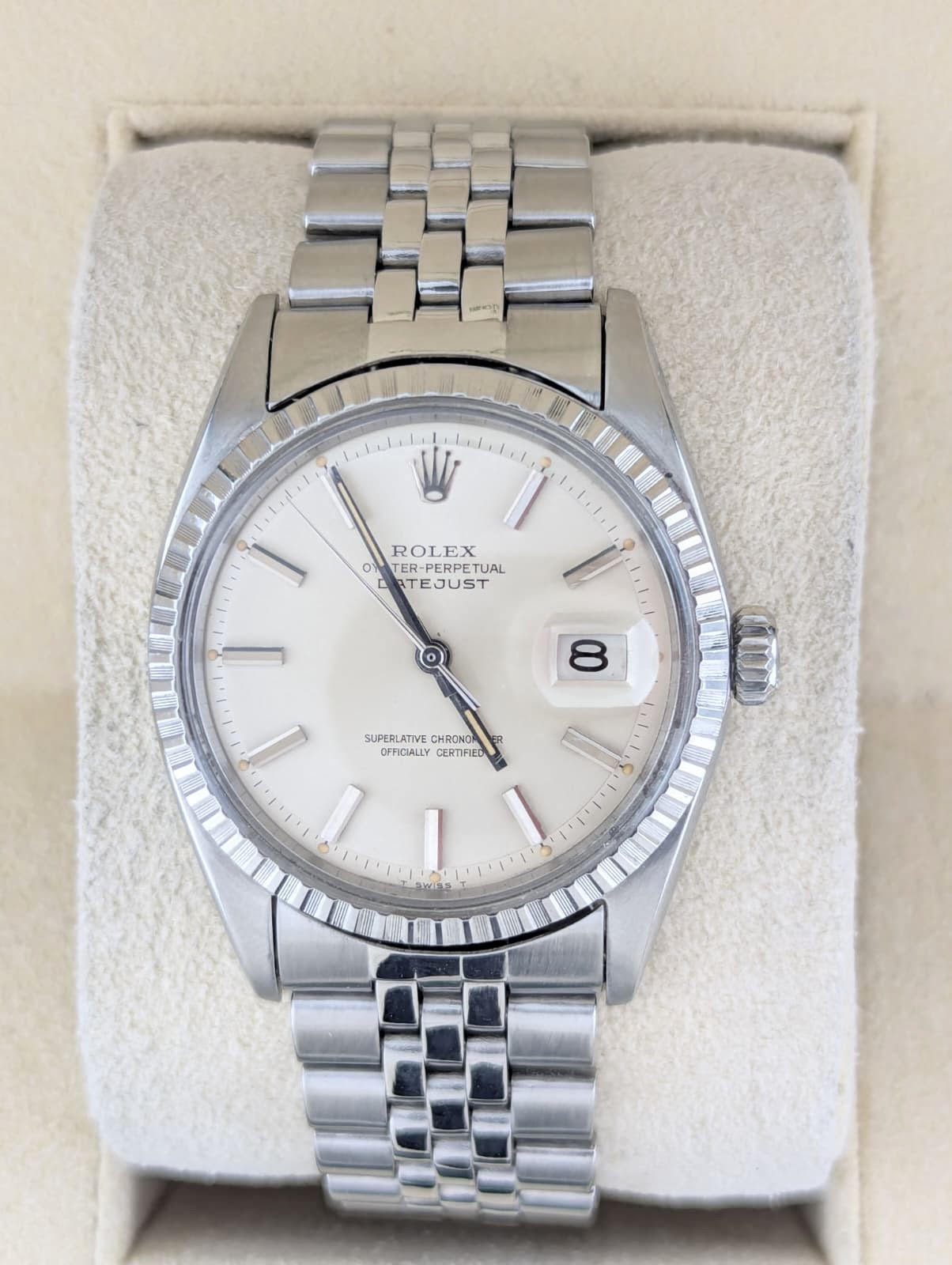 1966 Rolex Datejust 1603 Silver Dial SS USA Jubilee No Papers 36mm