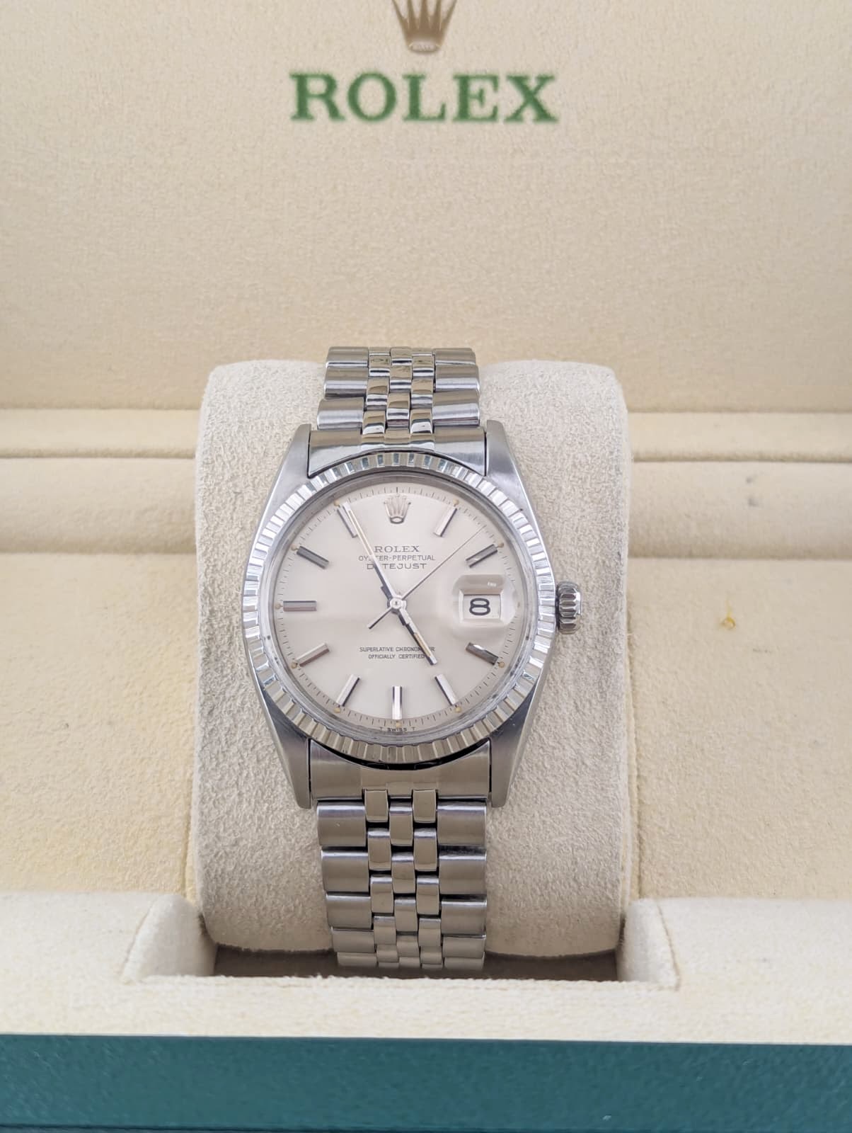 1966 Rolex Datejust 1603 Silver Dial SS USA Jubilee No Papers 36mm