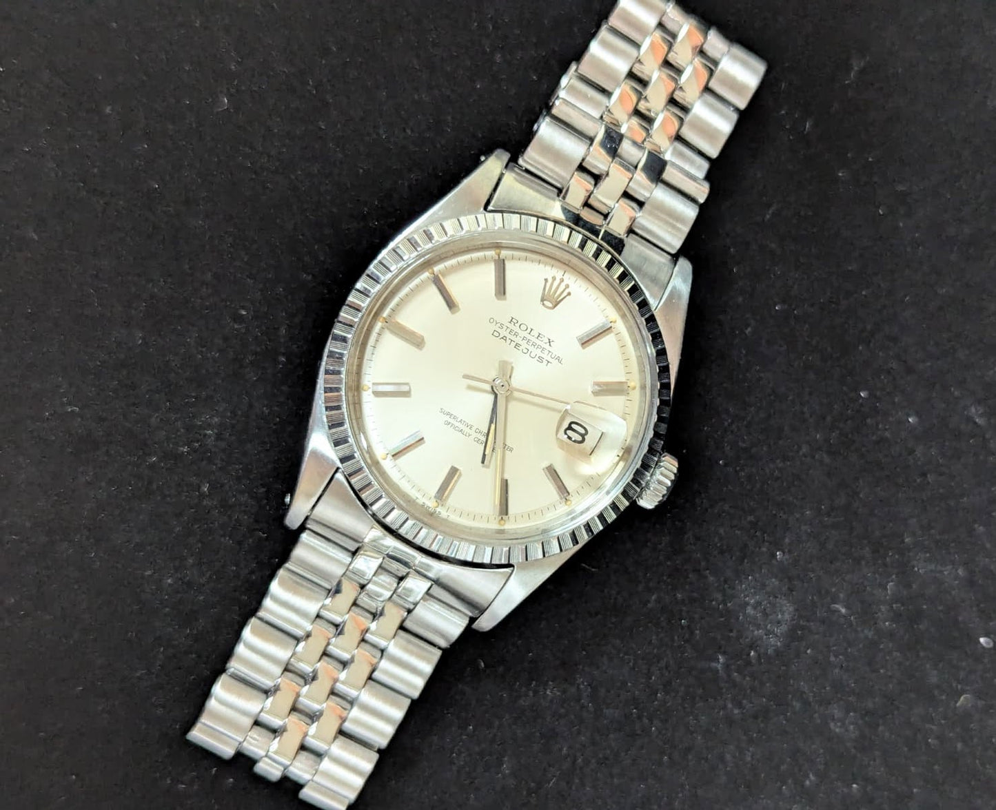 1966 Rolex Datejust 1603 Silver Dial SS USA Jubilee No Papers 36mm
