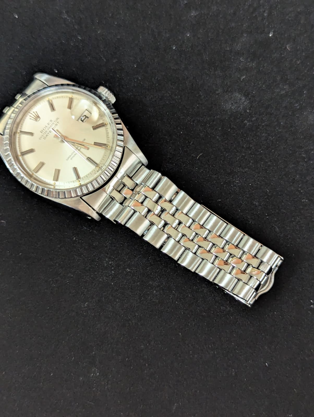 1966 Rolex Datejust 1603 Silver Dial SS USA Jubilee No Papers 36mm