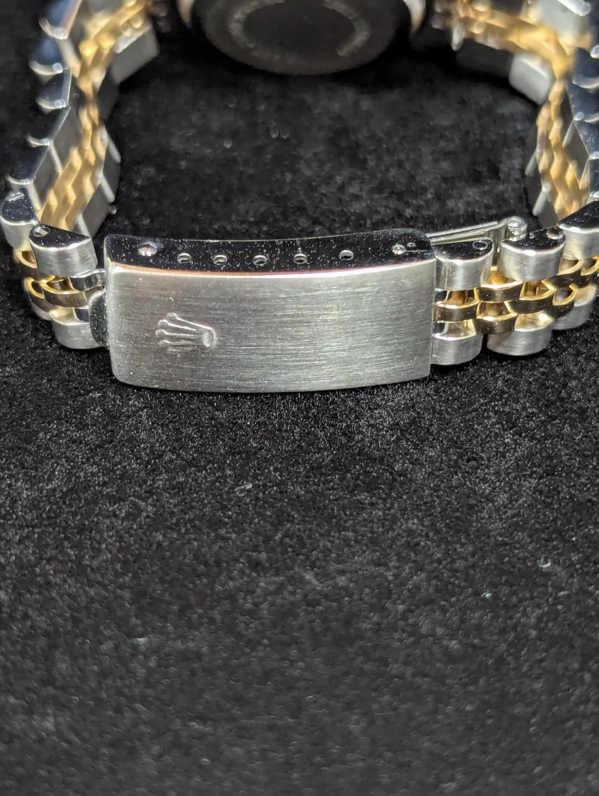 1986 Rolex Ladies Datejust 69173 White Roman Dial Diamond Bezel TT Jubilee 26mm