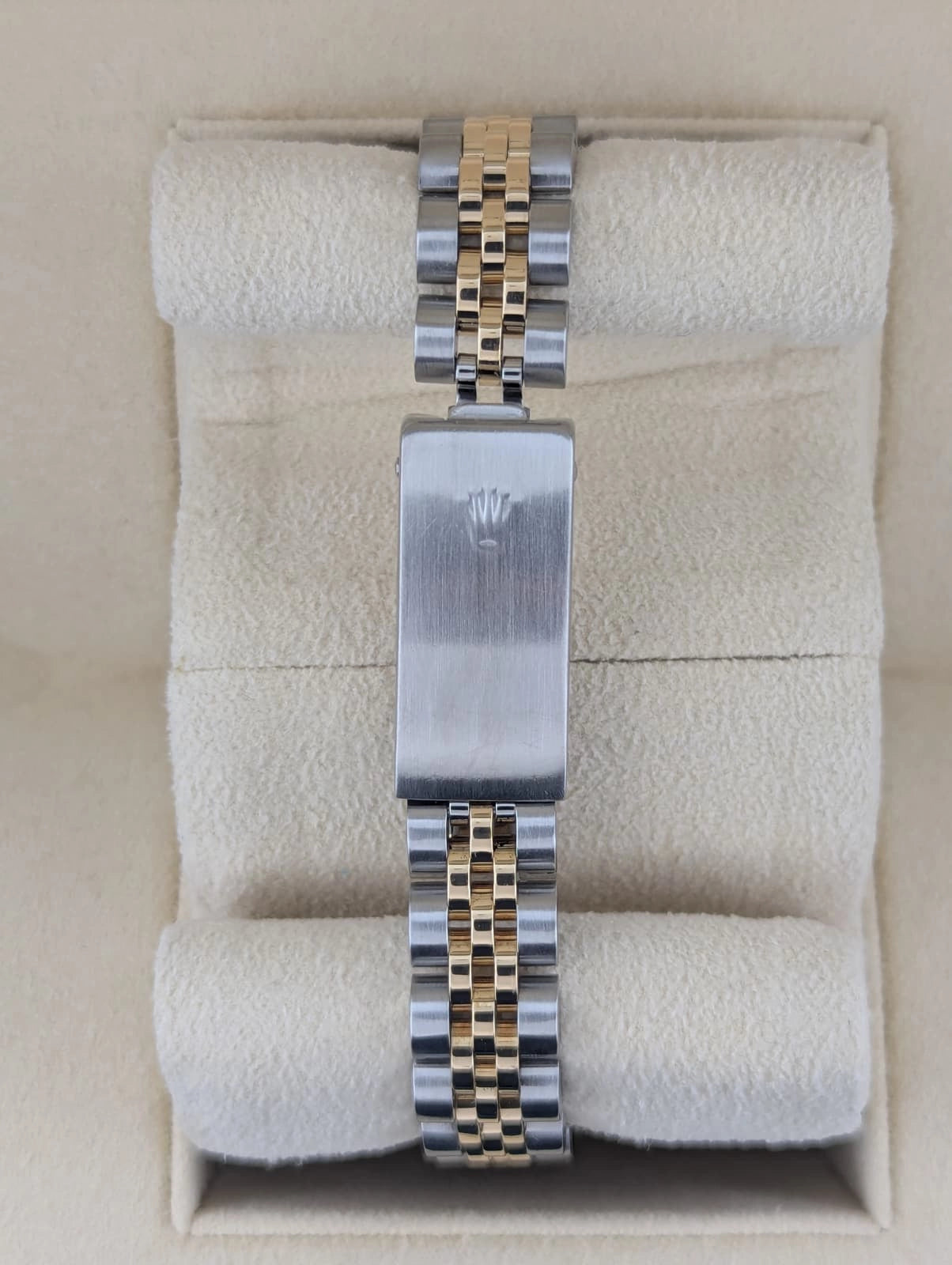 1985 Rolex Ladies Oyster Perpetual 67193 Champagne Dial TT Jubilee 26mm