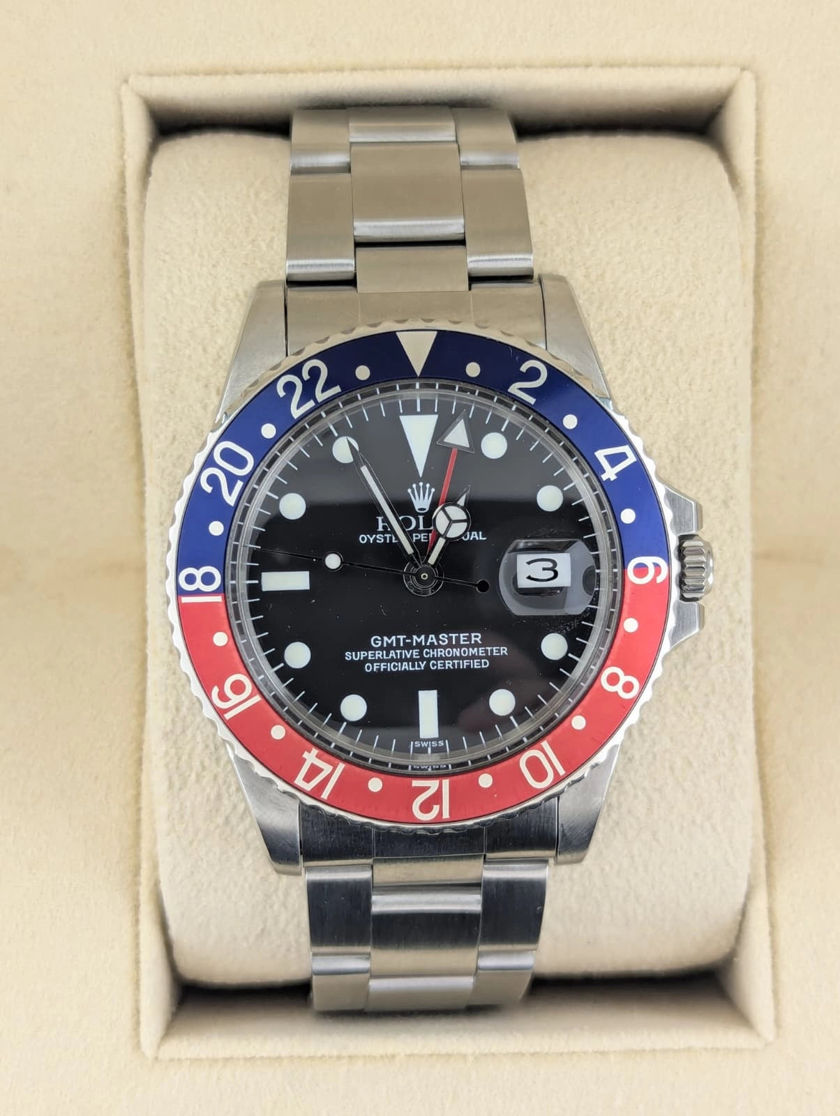 1966 Rolex GMT-Master Pepsi 1675 Black Dial SS Oyster No Papers 40mm