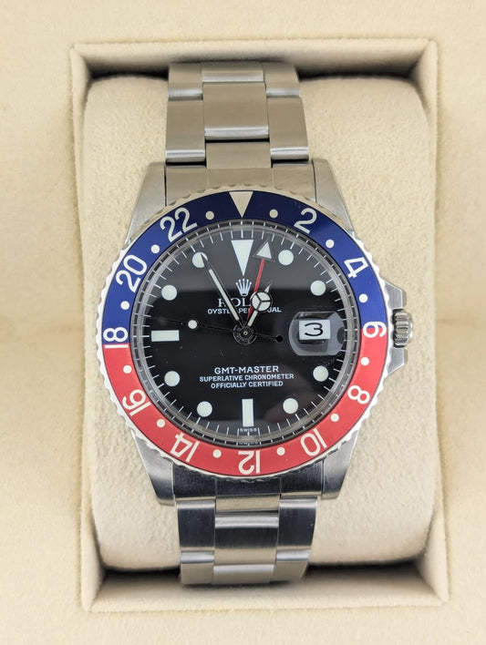 1966 Rolex GMT-Master Pepsi 1675 Black Dial SS Oyster No Papers 40mm