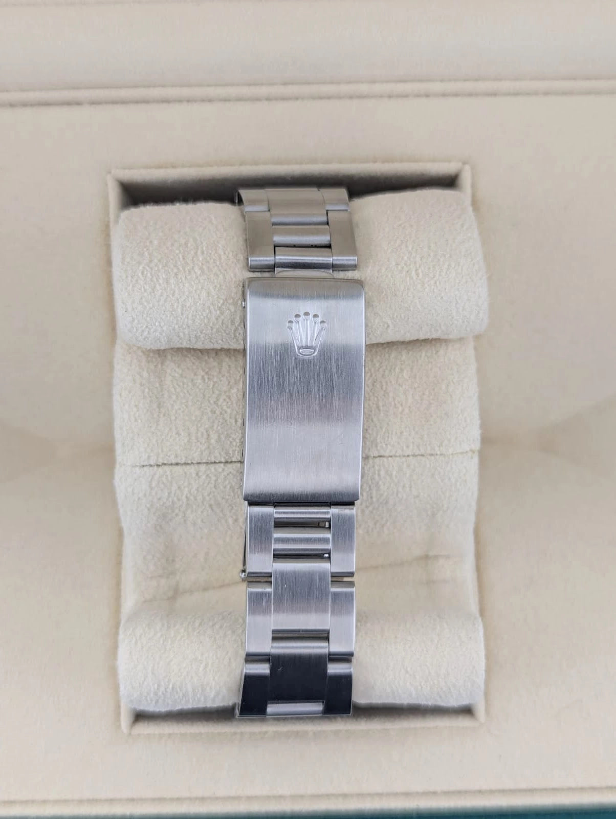 1996 Rolex Oyster Perpetual Date 15200 Blue Stick Dial SS Oyster No Papers 34mm