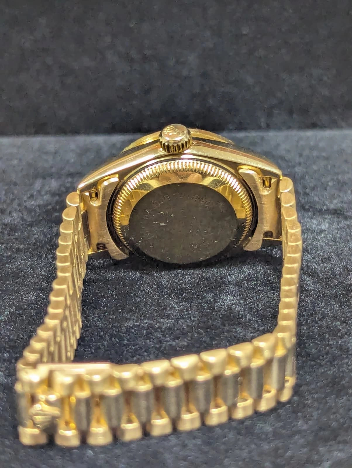 Rolex Lady Datejust 69088 Champ Diamond Dial Sapphire Bezel 18kt President 26mm