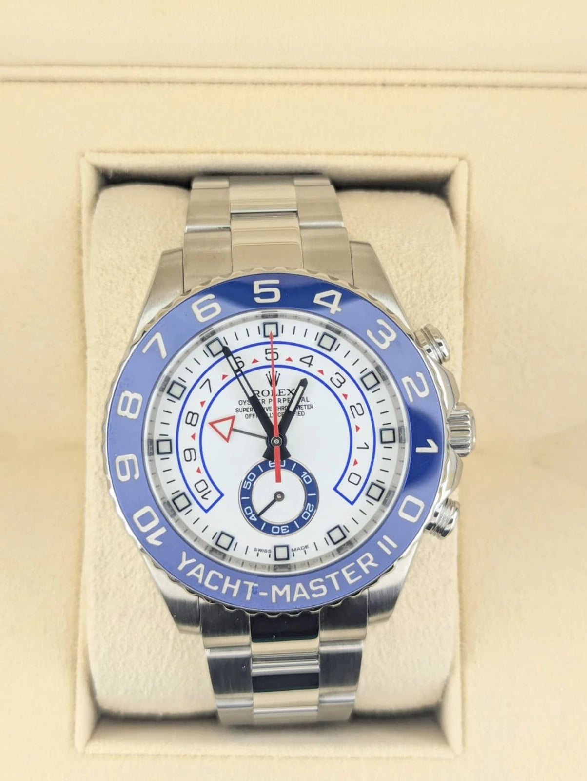 2014 Rolex Yacht-Master II 116680 White Dial SS Oyster No Papers 44mm