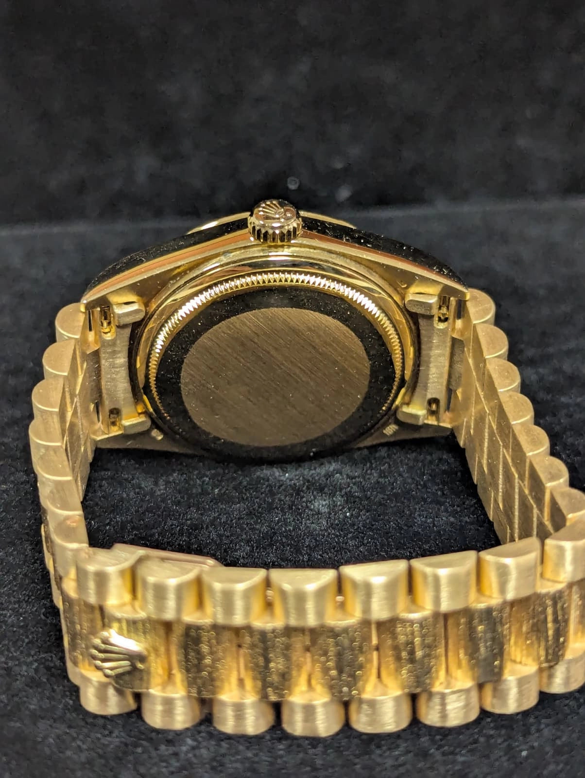 Rolex Day-Date 18078 Champagne Stick Dial 18kt Bark President With Papers 36mm