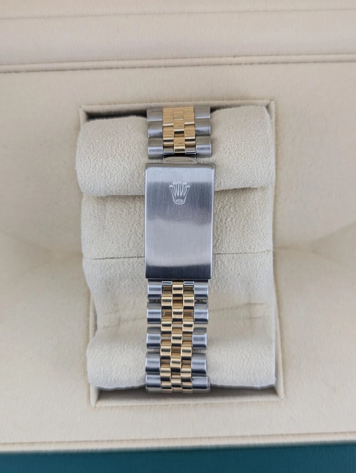 1988 Rolex Datejust 16013 Silver Tapestry Dial Diamond Bezel TT Jubilee 36mm