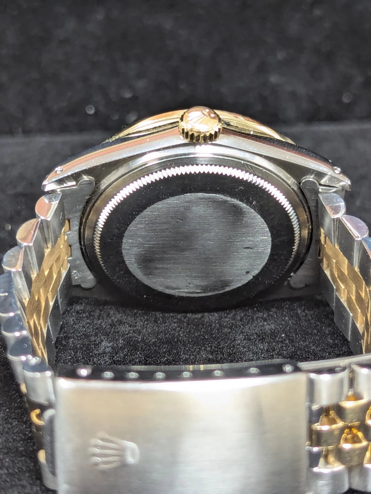1988 Rolex Datejust 16013 Silver Tapestry Dial Diamond Bezel TT Jubilee 36mm