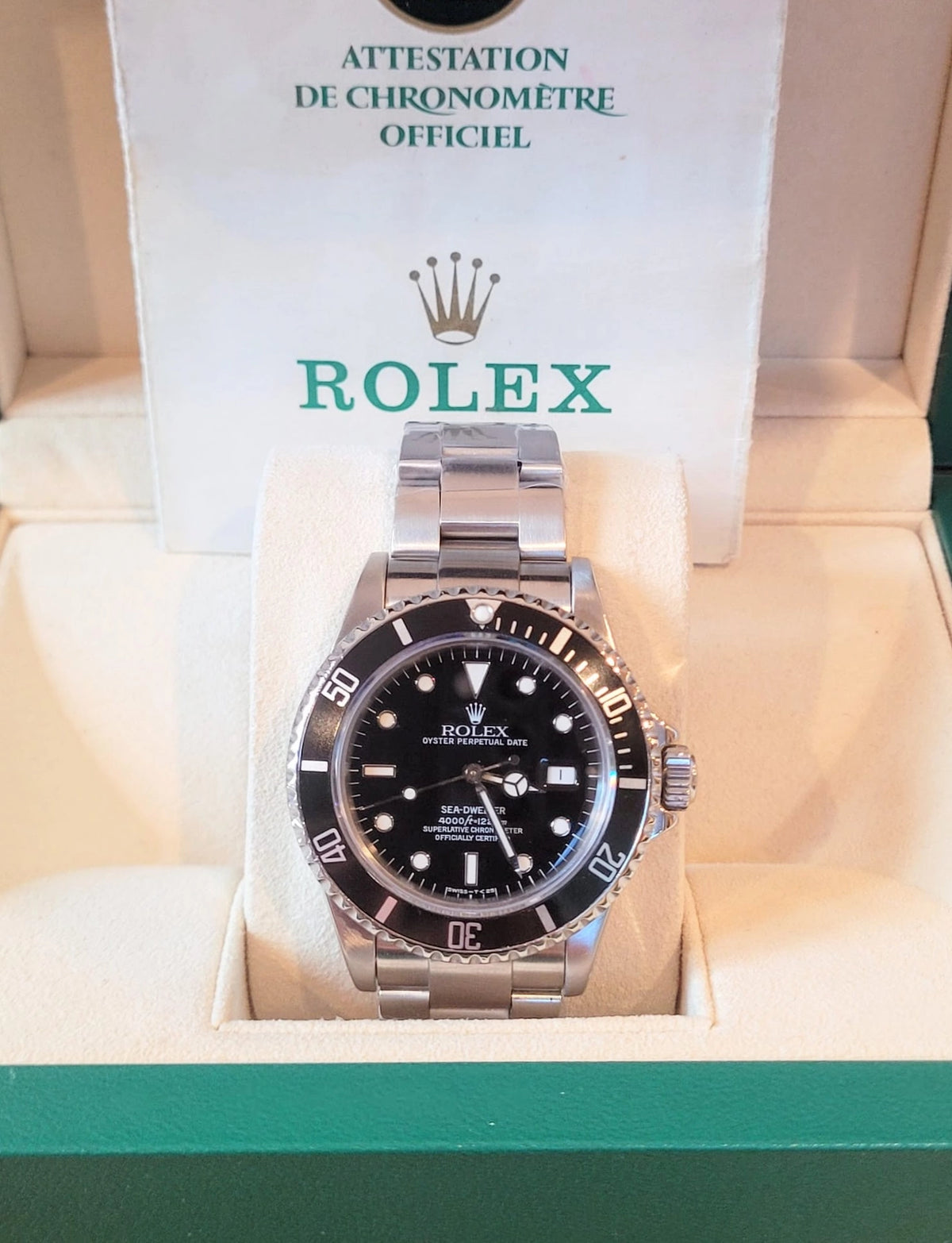 1985 Rolex Sea-Dweller 16660 Black Dial SS Oyster With Papers 40mm