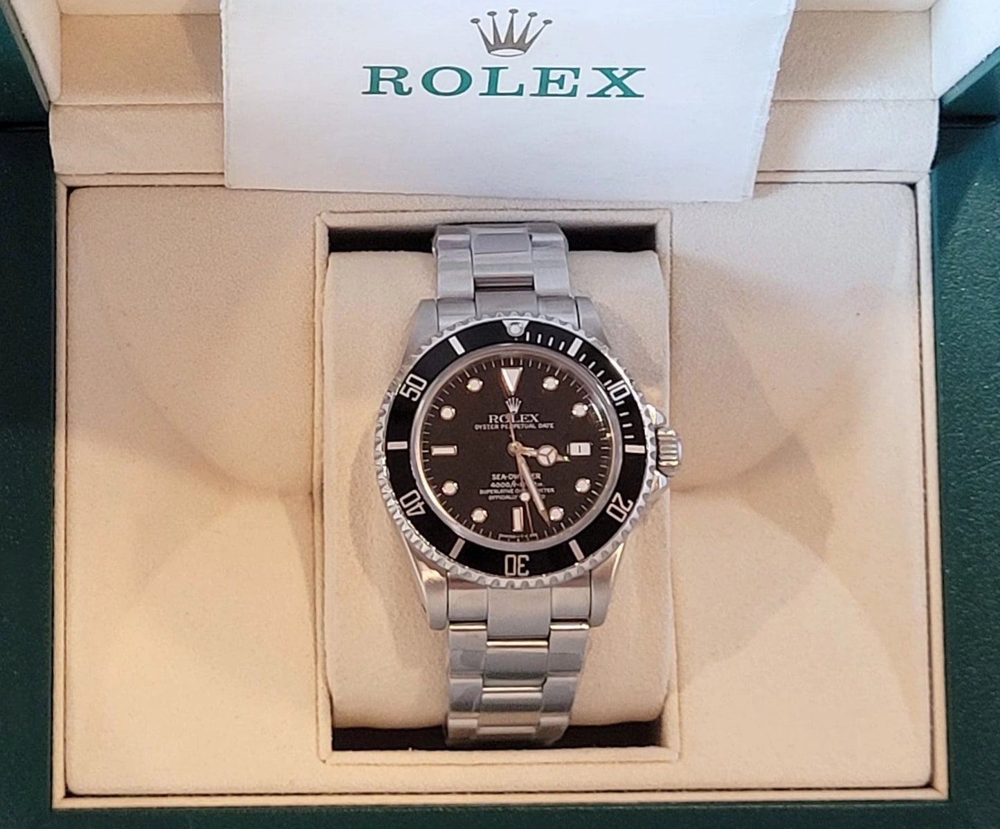 1985 Rolex Sea-Dweller 16660 Black Dial SS Oyster With Papers 40mm
