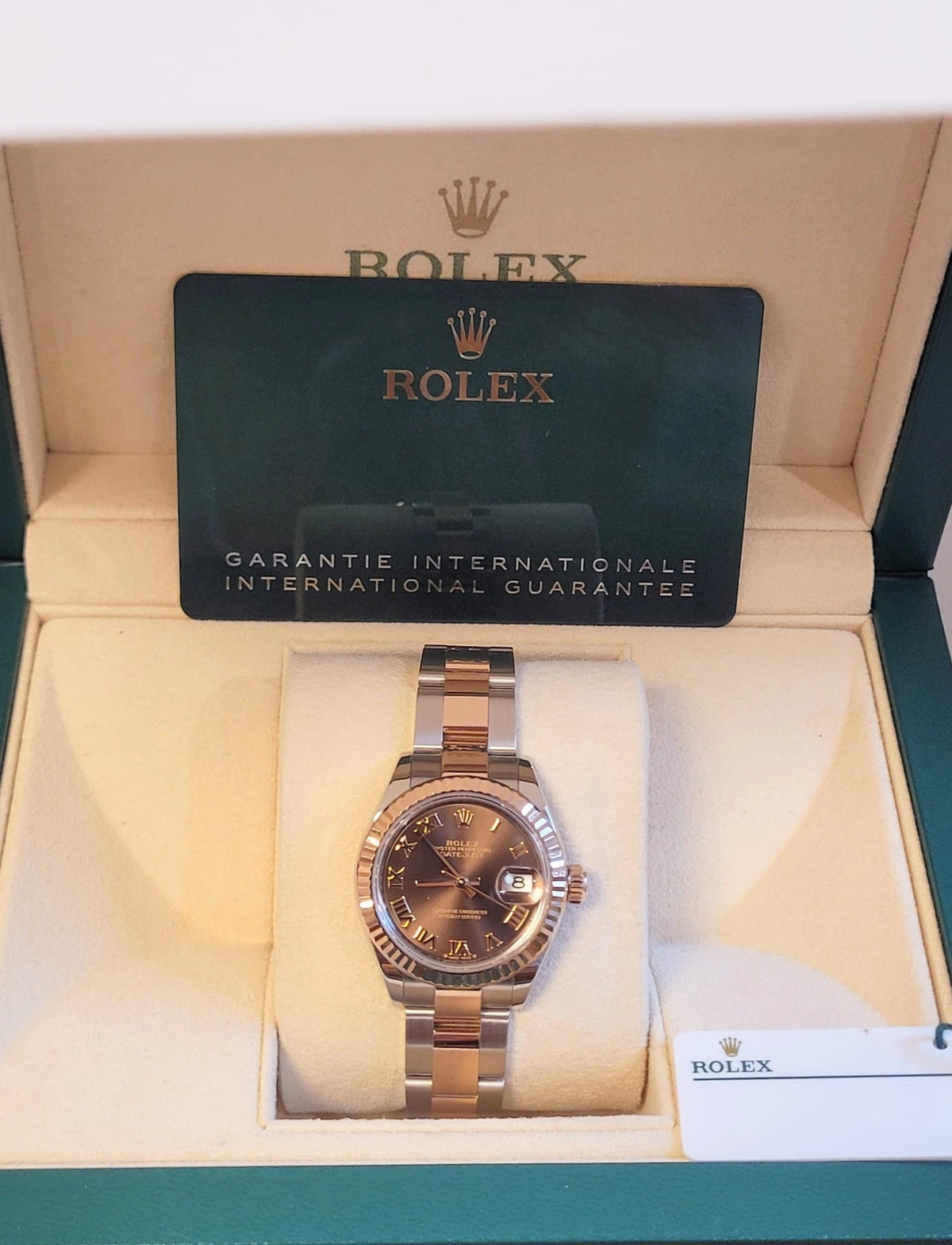 2022 Rolex Ladies Datejust 279171 Chocolate Dial TT Rose Oyster With Paper 28mm