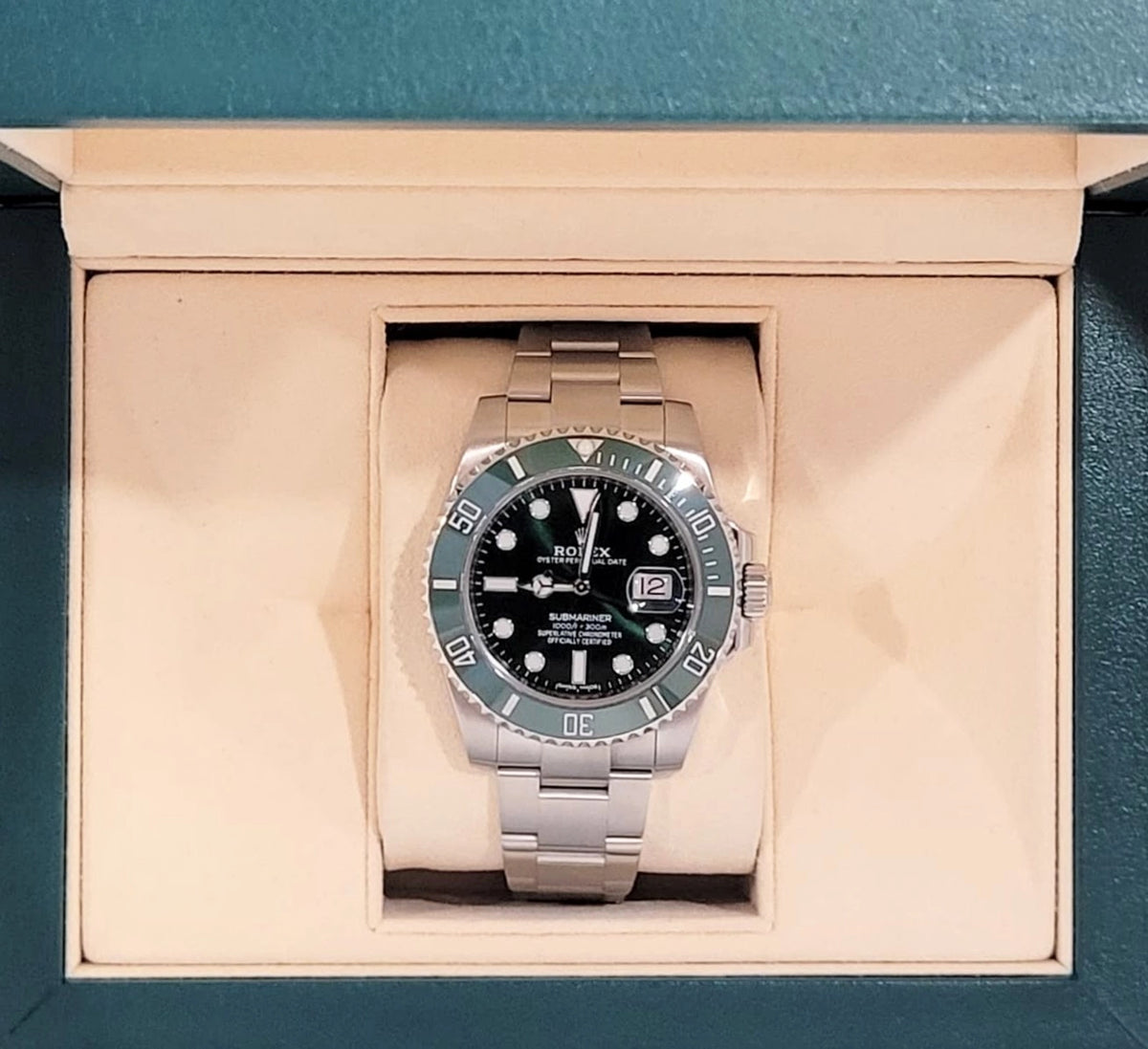 2019 Rolex Hulk Submariner 116610LV Green Dial SS Oyster No Papers 40mm