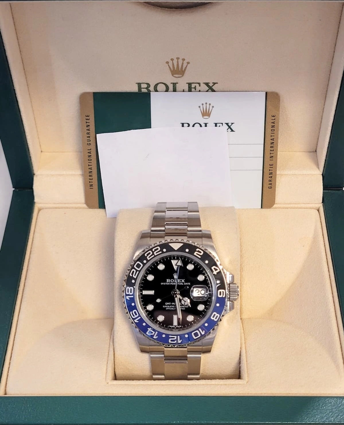 2016 Rolex GMT-Master II Batman 116710blnr Black Dial SS Oyster With Papers 40mm