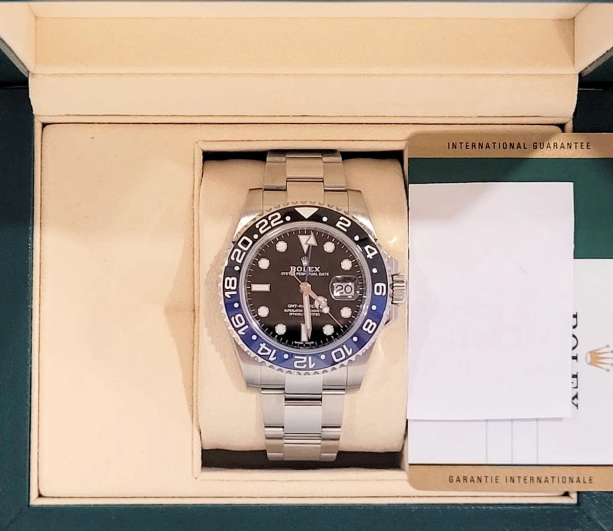 2016 Rolex GMT-Master II Batman 116710blnr Black Dial SS Oyster With Papers 40mm