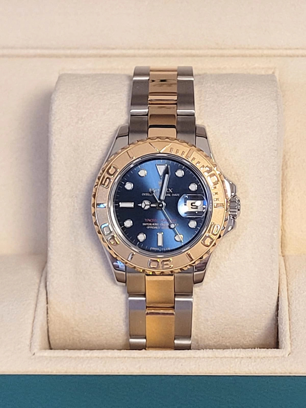 1997 Rolex Ladies Yacht-Master 69623 Blue Dial TT Oyster No Papers 29mm