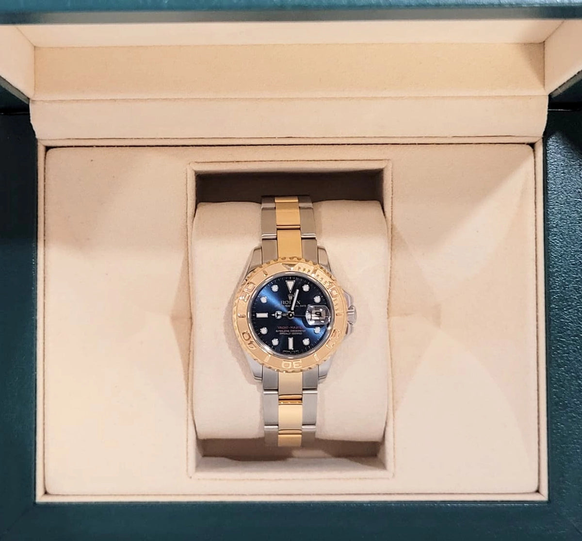 1997 Rolex Ladies Yacht-Master 69623 Blue Dial TT Oyster No Papers 29mm
