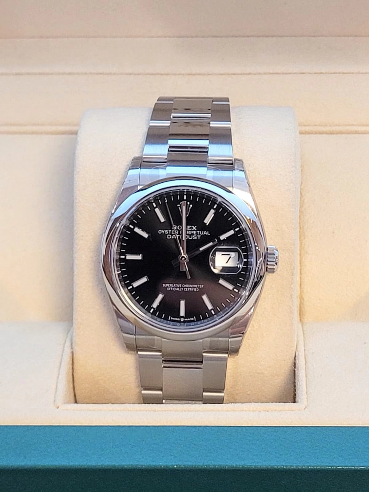 Unworn 2020 Rolex Datejust 126200 Black Dial SS Oyster Box+Papers 36mm