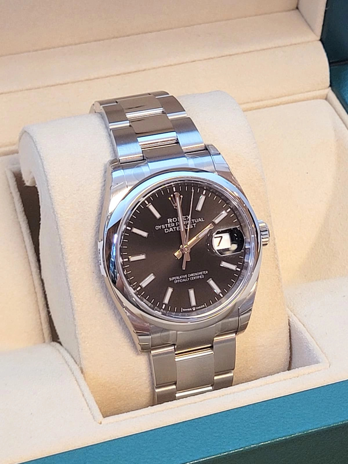 Unworn 2020 Rolex Datejust 126200 Black Dial SS Oyster Box+Papers 36mm