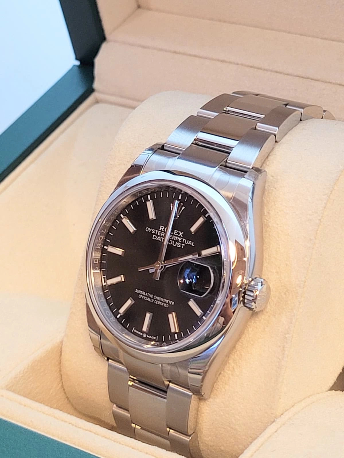 Unworn 2020 Rolex Datejust 126200 Black Dial SS Oyster Box+Papers 36mm
