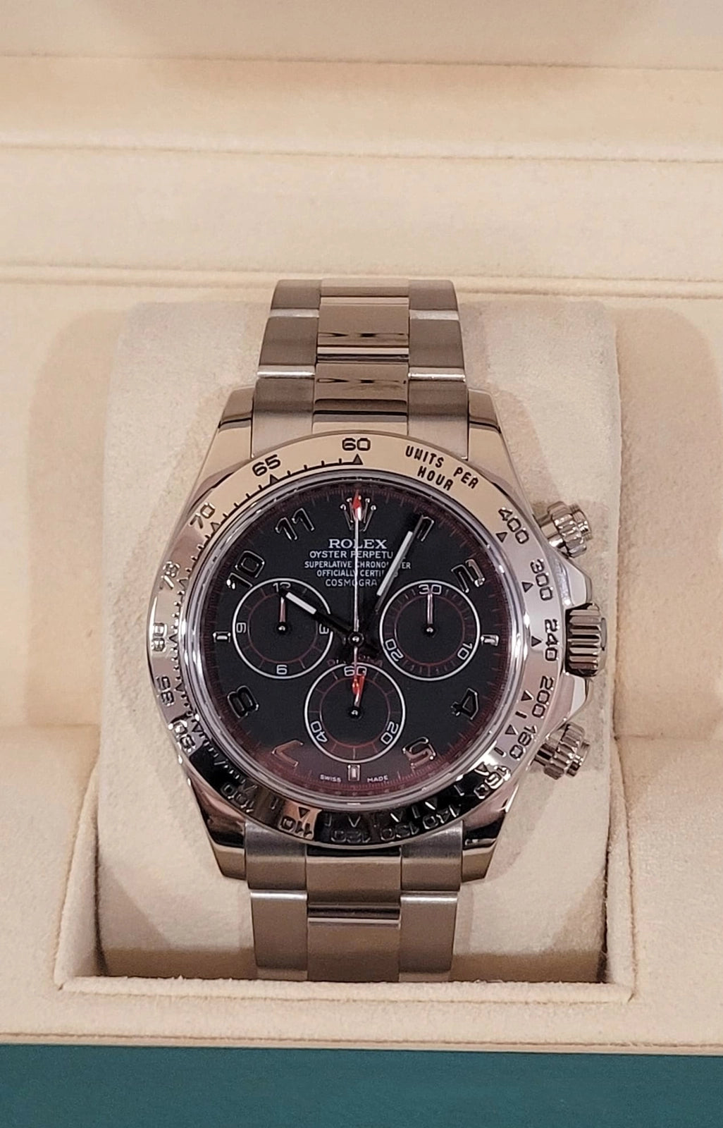 2013 Rolex Daytona 116509 Black Arabic Dial WG 18kt Oyster With Papers 40mm