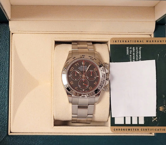 2013 Rolex Daytona 116509 Black Arabic Dial WG 18kt Oyster With Papers 40mm