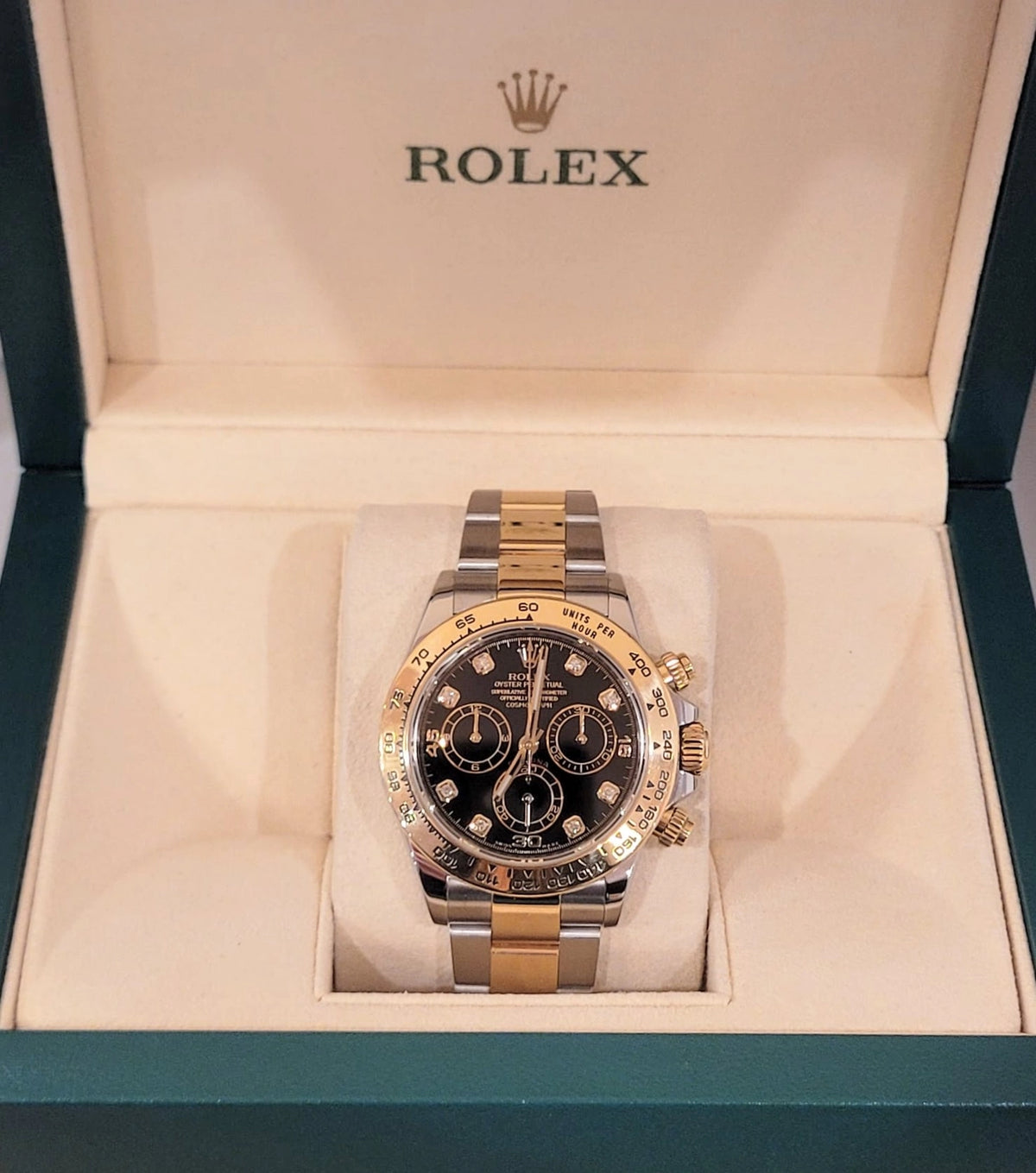 2018 Rolex Daytona 116503 Black Diamond Dial TT Oyster No Papers 40mm