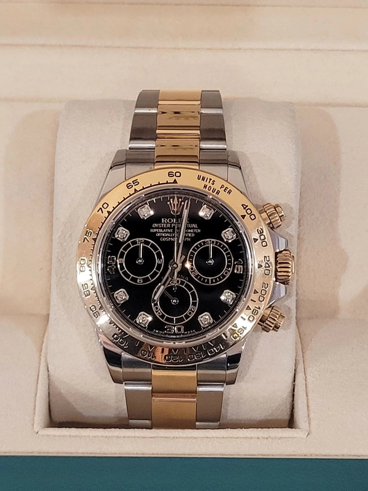 2018 Rolex Daytona 116503 Black Diamond Dial TT Oyster No Papers 40mm