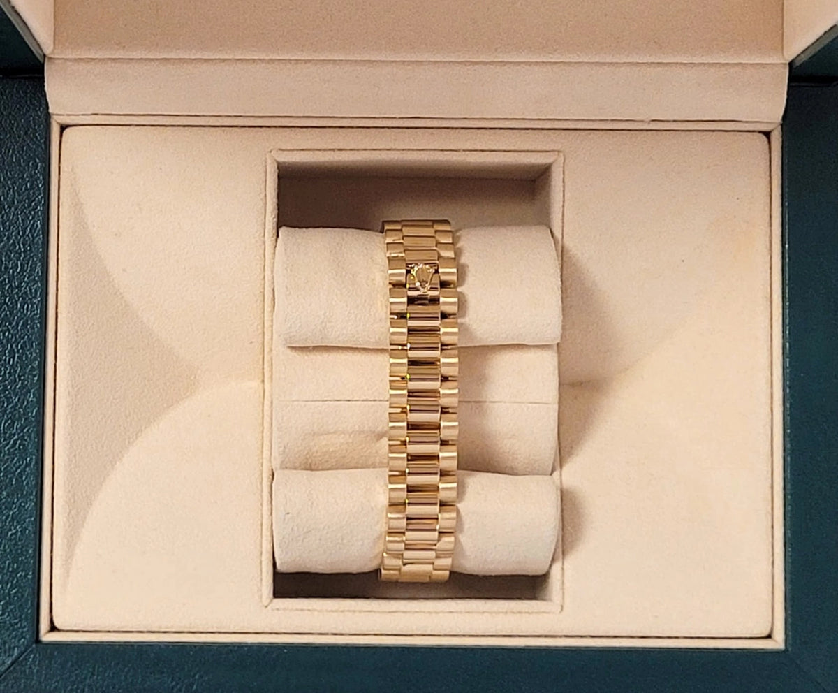 2002 Rolex Ladies Datejust 179178 MOP Dial Diamond Bezel 18kt President 26mm