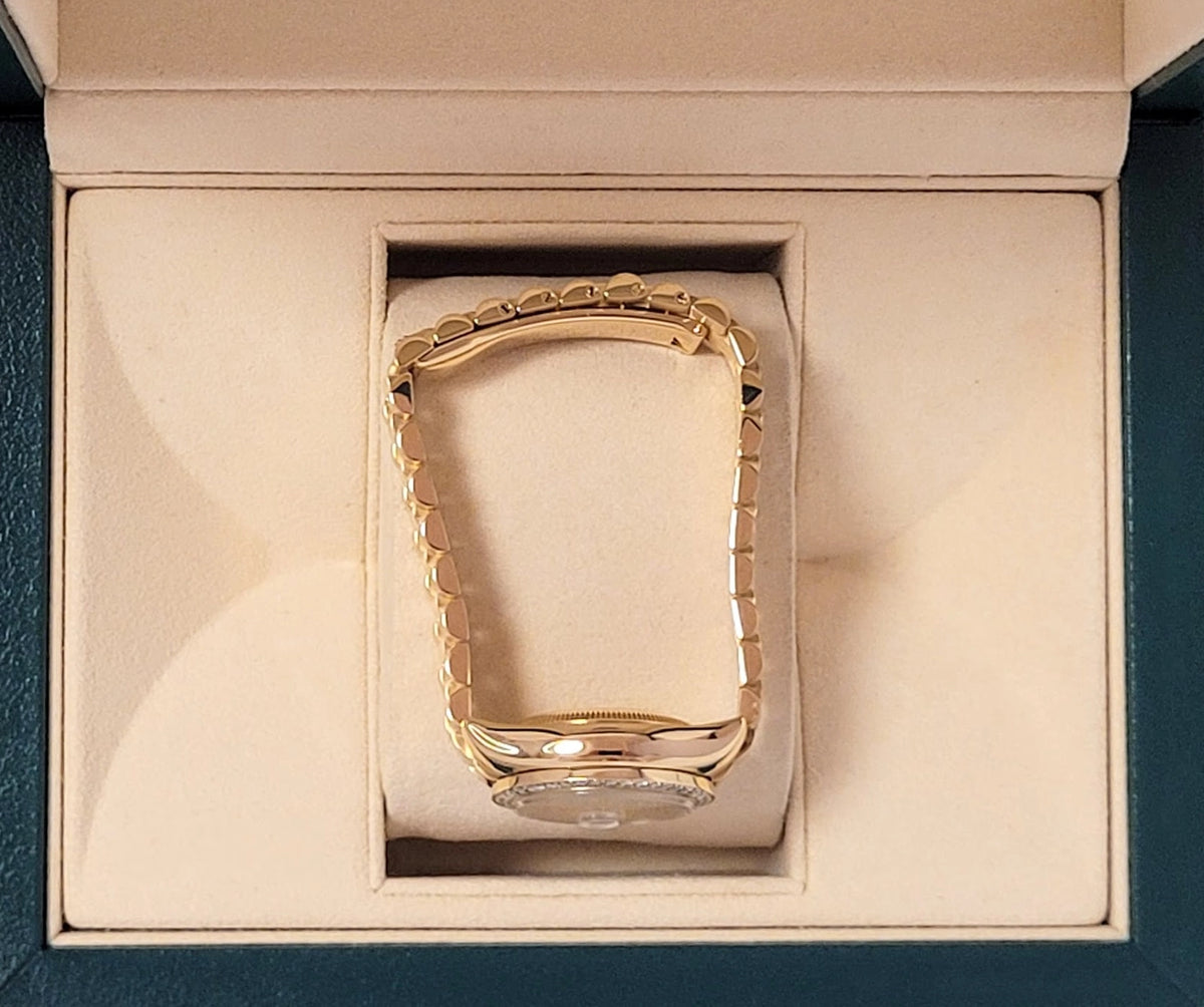 2002 Rolex Ladies Datejust 179178 MOP Dial Diamond Bezel 18kt President 26mm