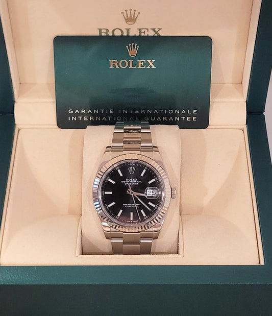 2020 Rolex Datejust 126334 Black Dial SS Oyster With Papers 41mm