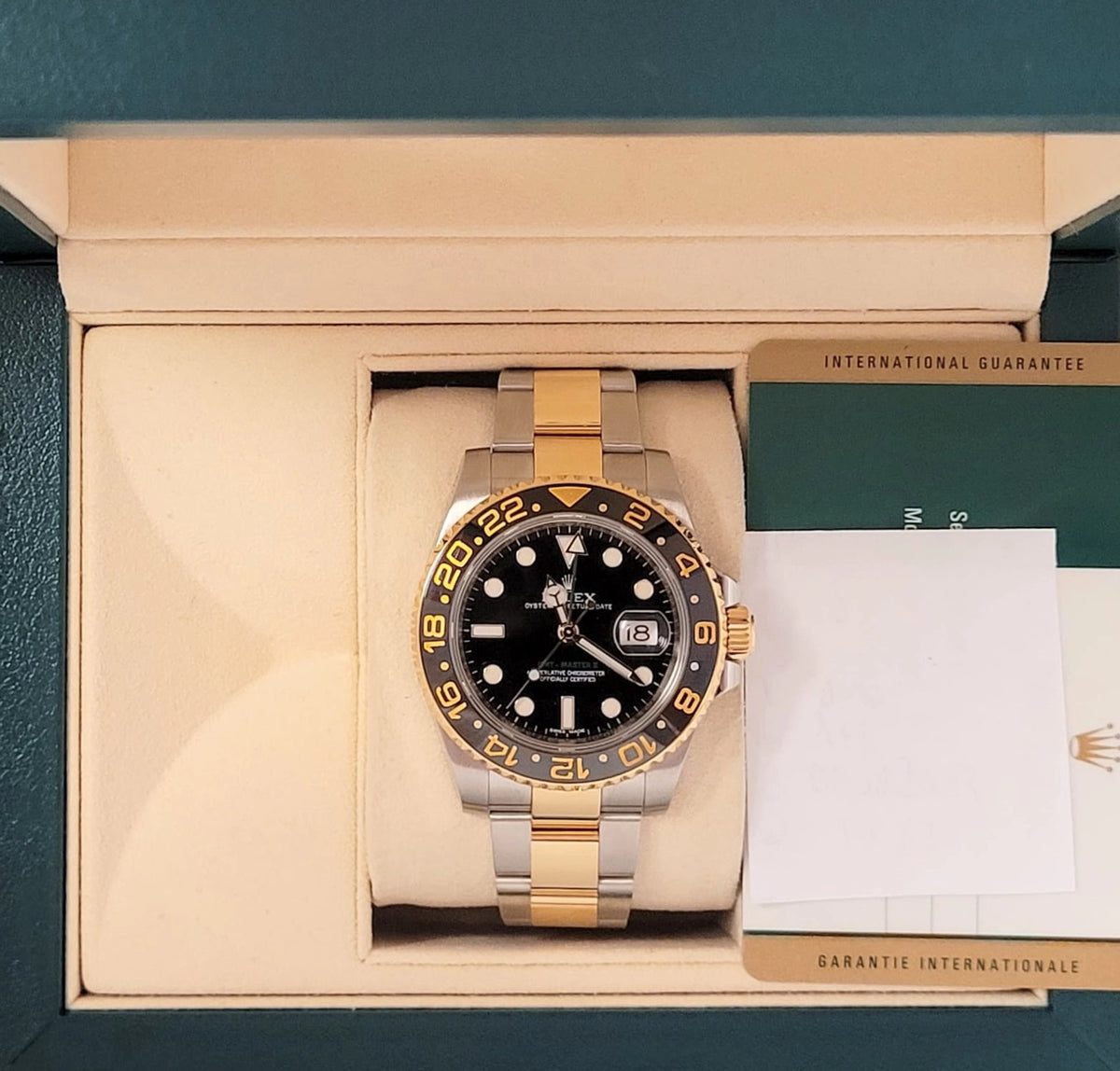 2014 Rolex GMT-Master II 116713 Black Dial TT 18kt Oyster With Papers 40mm