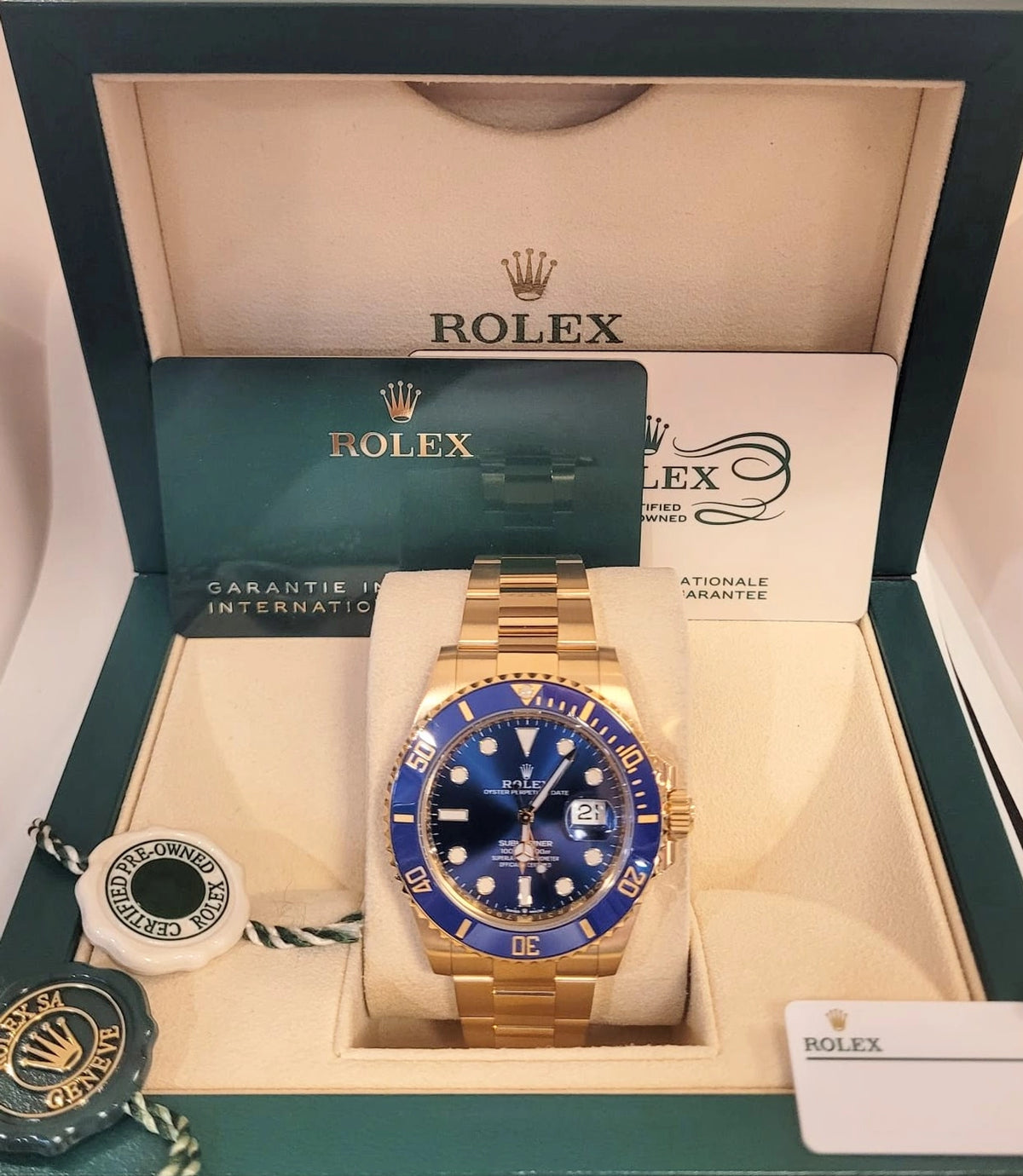 2021 Rolex Submariner 126618LB Blue Dial 18kt Oyster With Papers 41mm