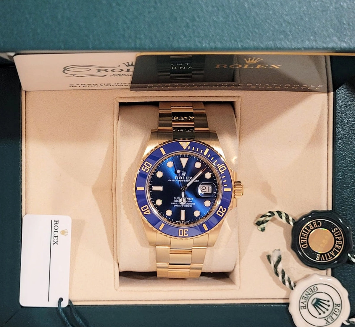 2021 Rolex Submariner 126618LB Blue Dial 18kt Oyster With Papers 41mm