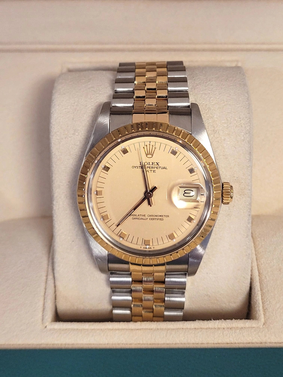 1988 Rolex Date 15053 Mazda Award Watch Champagne Dial TT Jubilee No Papers 34mm