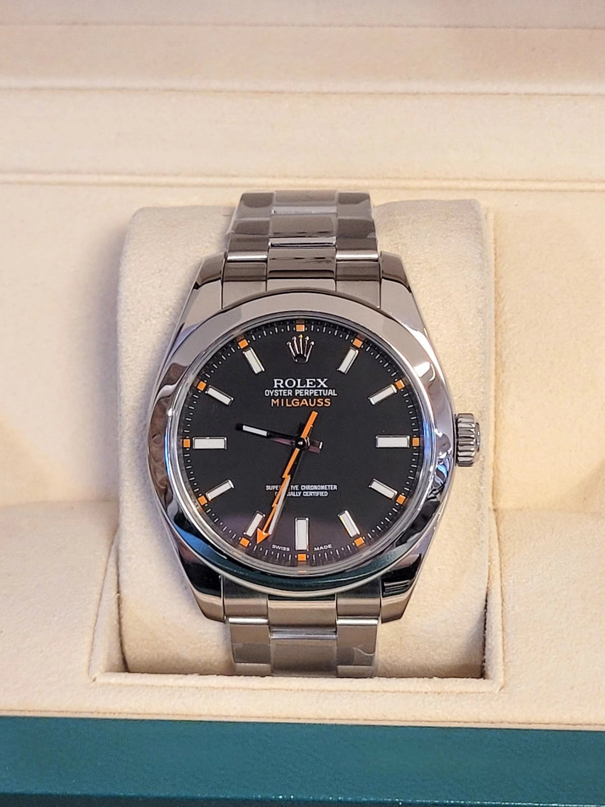 2009 Rolex Milgauss 116400 Black Dial SS Oyster No Papers 40mm