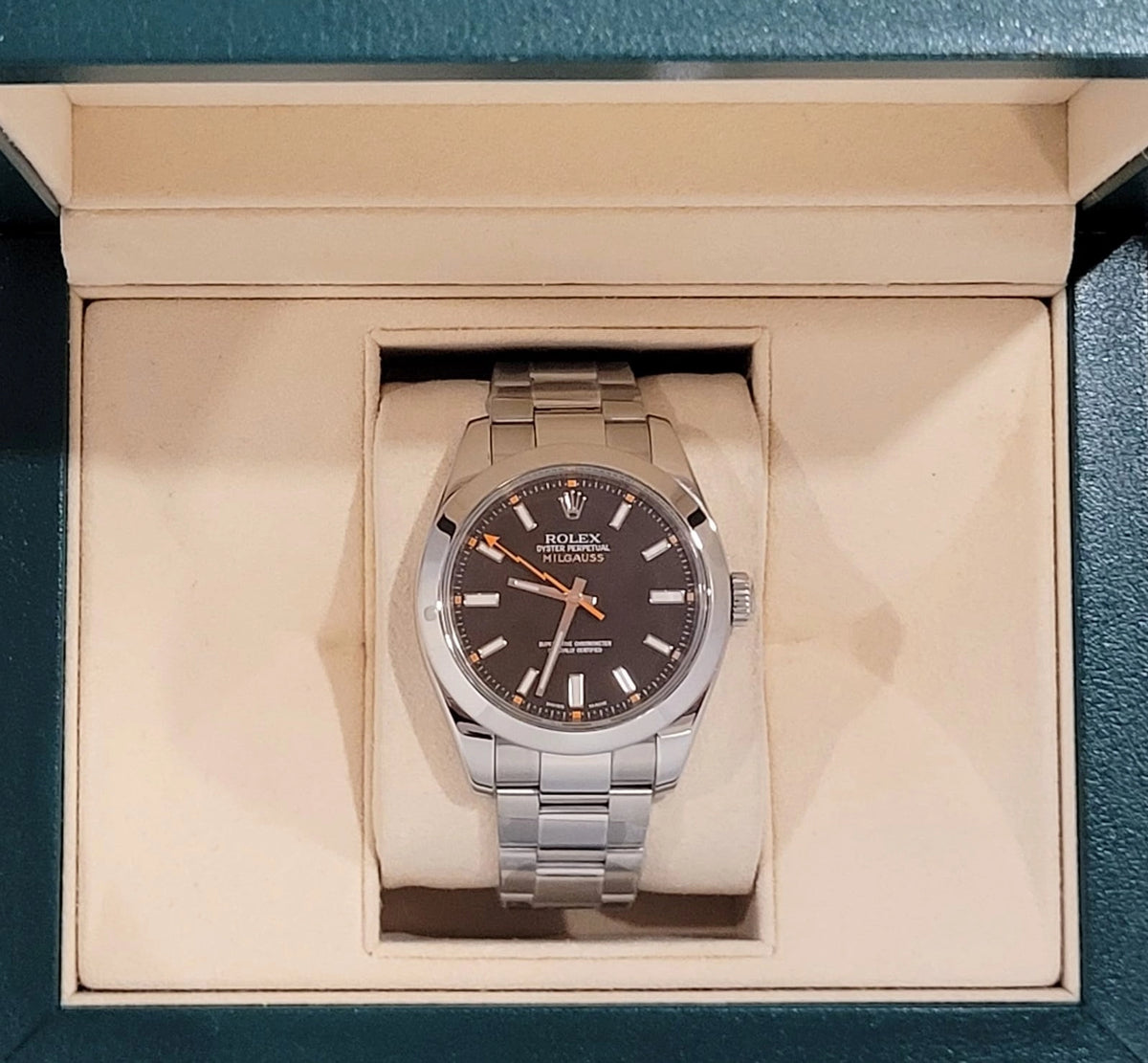 2009 Rolex Milgauss 116400 Black Dial SS Oyster No Papers 40mm
