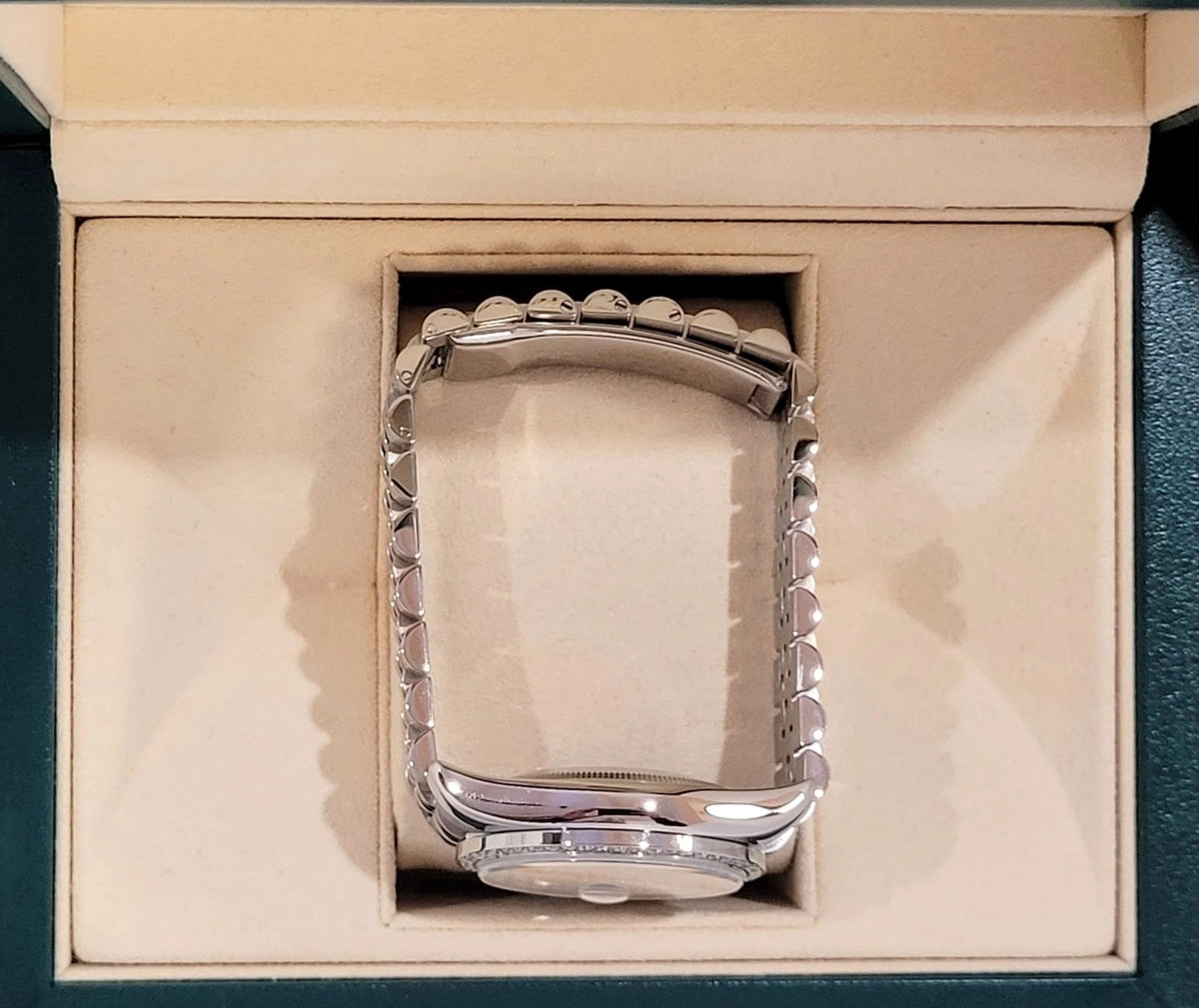 2007 Rolex Datejust 116234 Pink Roman Dial Diamond Bezel SS Jubilee 36mm