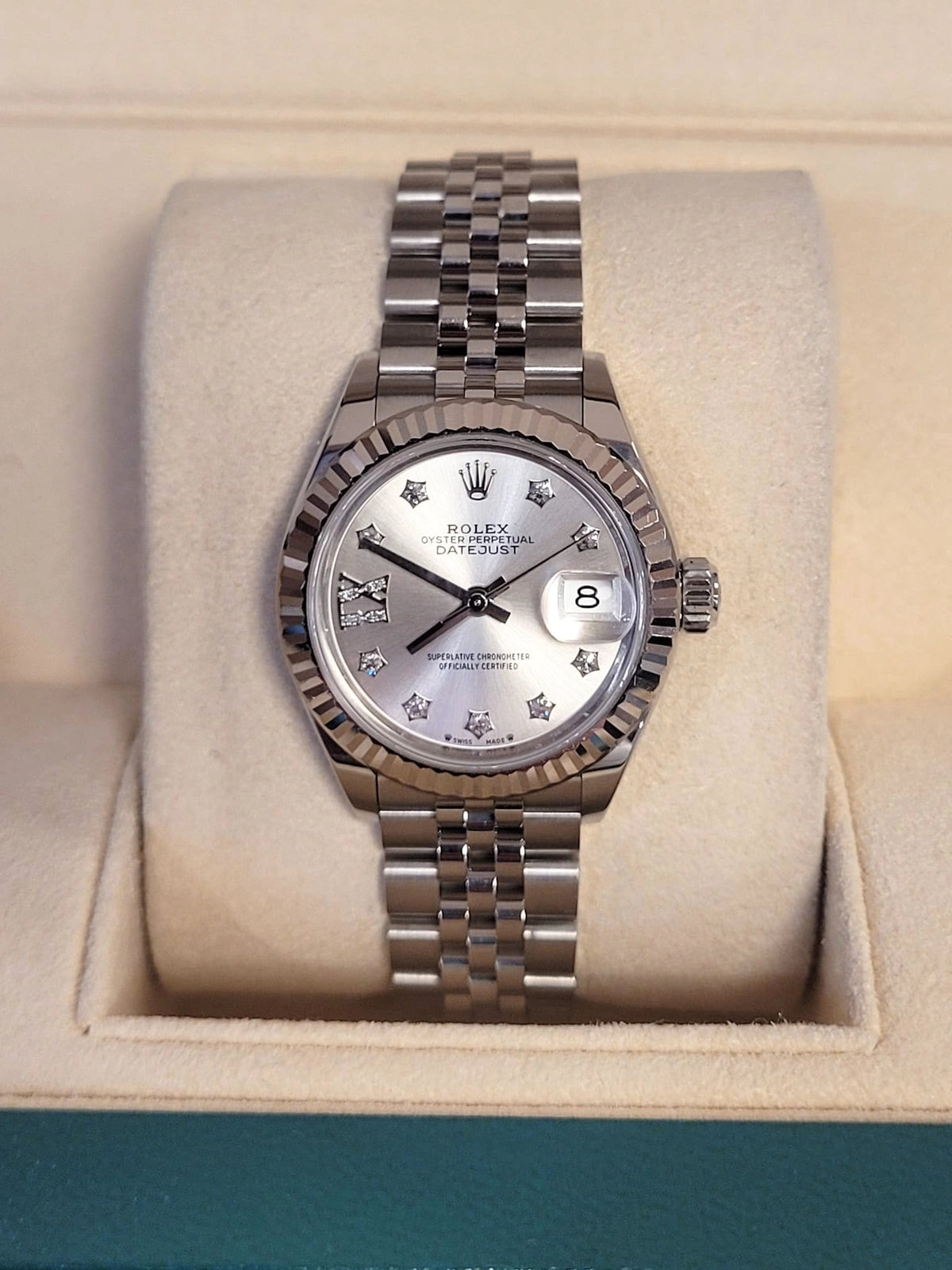 2022 Rolex Ladies Datejust 279174 Silver Star Diamond Dial Jubilee W/ Paper 28mm
