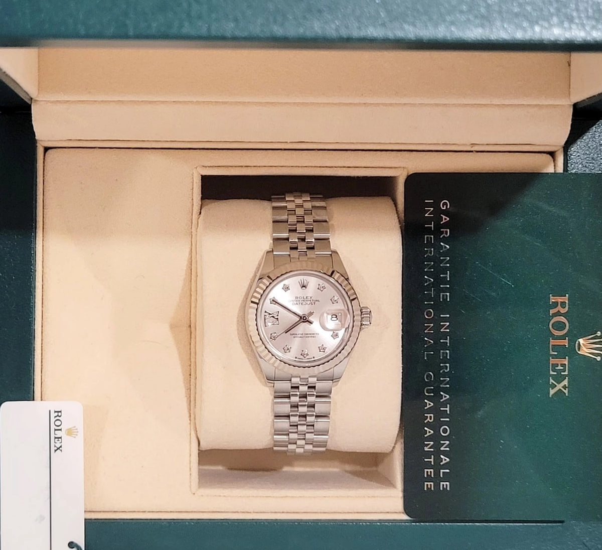 2022 Rolex Ladies Datejust 279174 Silver Star Diamond Dial Jubilee W/ Paper 28mm