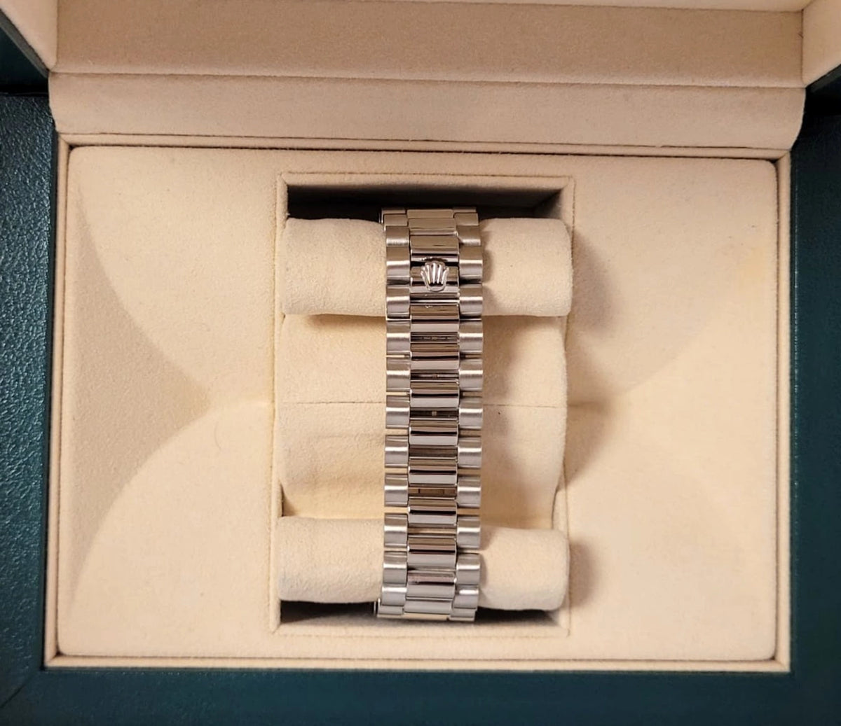 1967 Rolex Day-Date 1803 Silver Doorstop Dial White Gold President No Paper 36mm