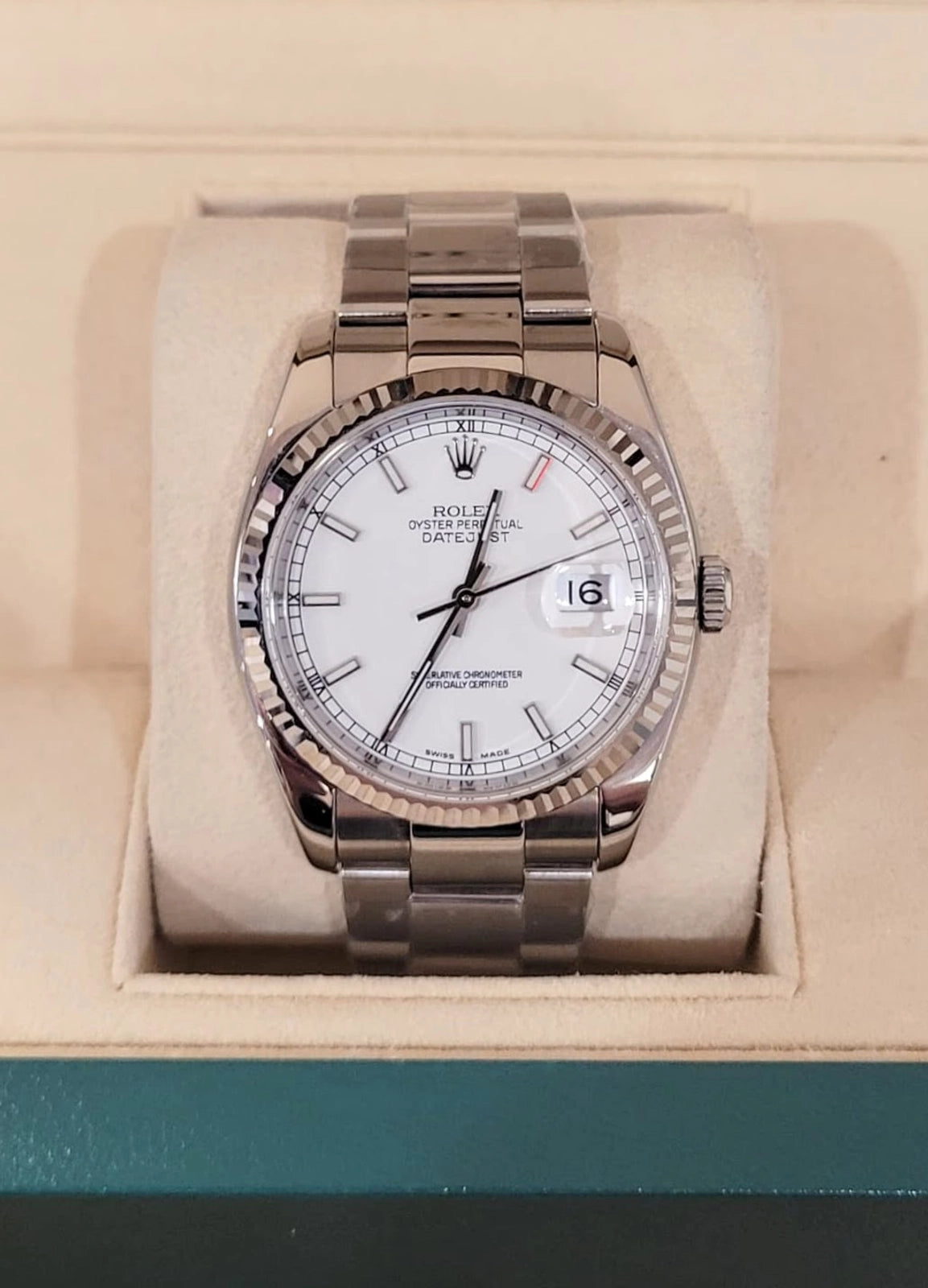 2006 Rolex Datejust 116234 White Dial SS Oyster No Papers 36mm