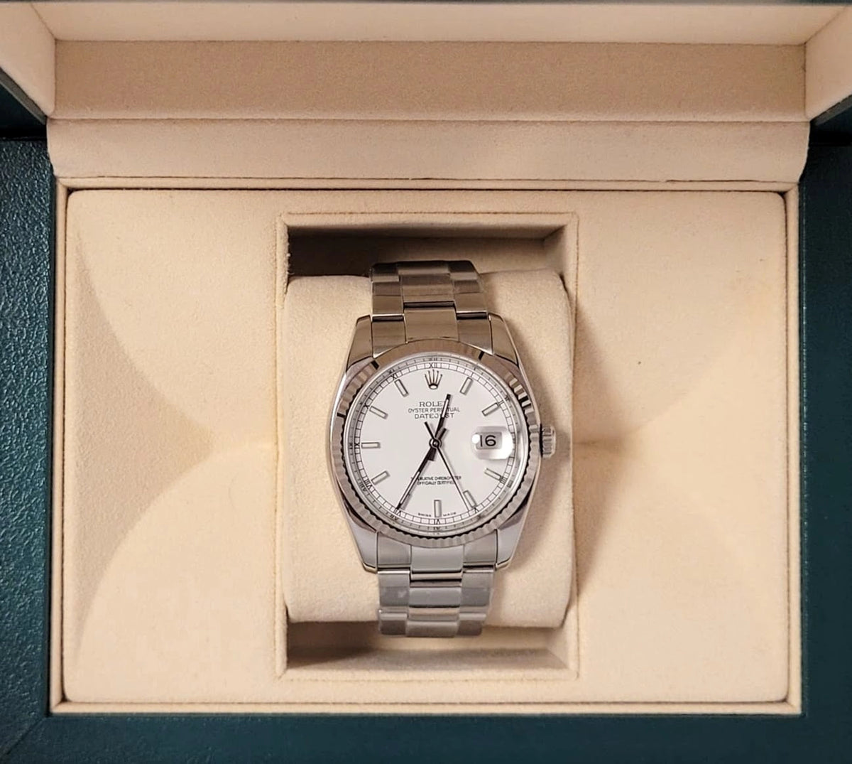 2006 Rolex Datejust 116234 White Dial SS Oyster No Papers 36mm