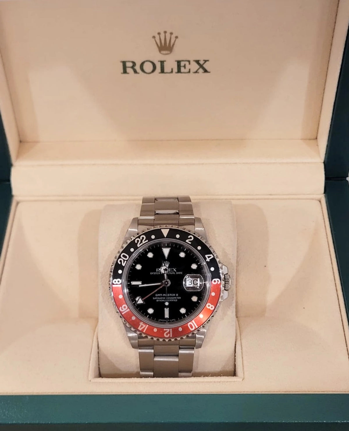 1991 Rolex Coke GMT-Master II 16710 Black Dial SS Oyster No Papers 40mm