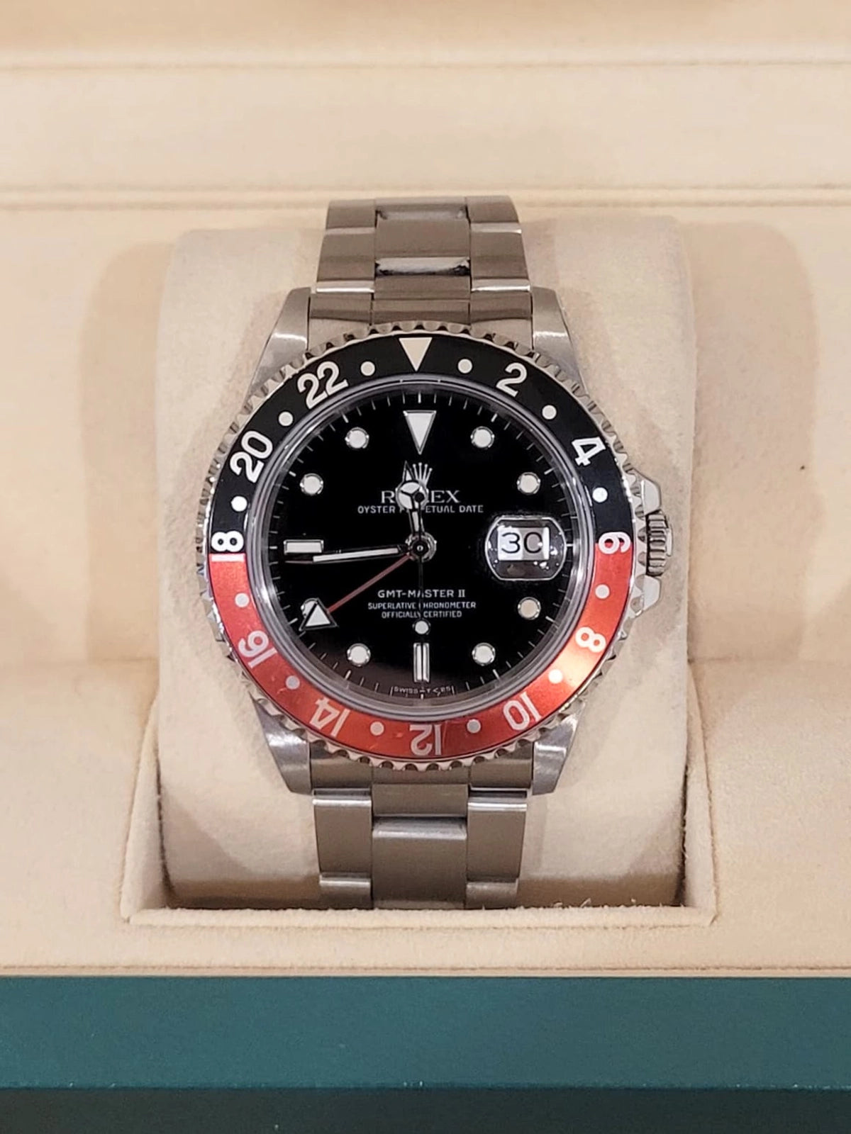 1991 Rolex Coke GMT-Master II 16710 Black Dial SS Oyster No Papers 40mm
