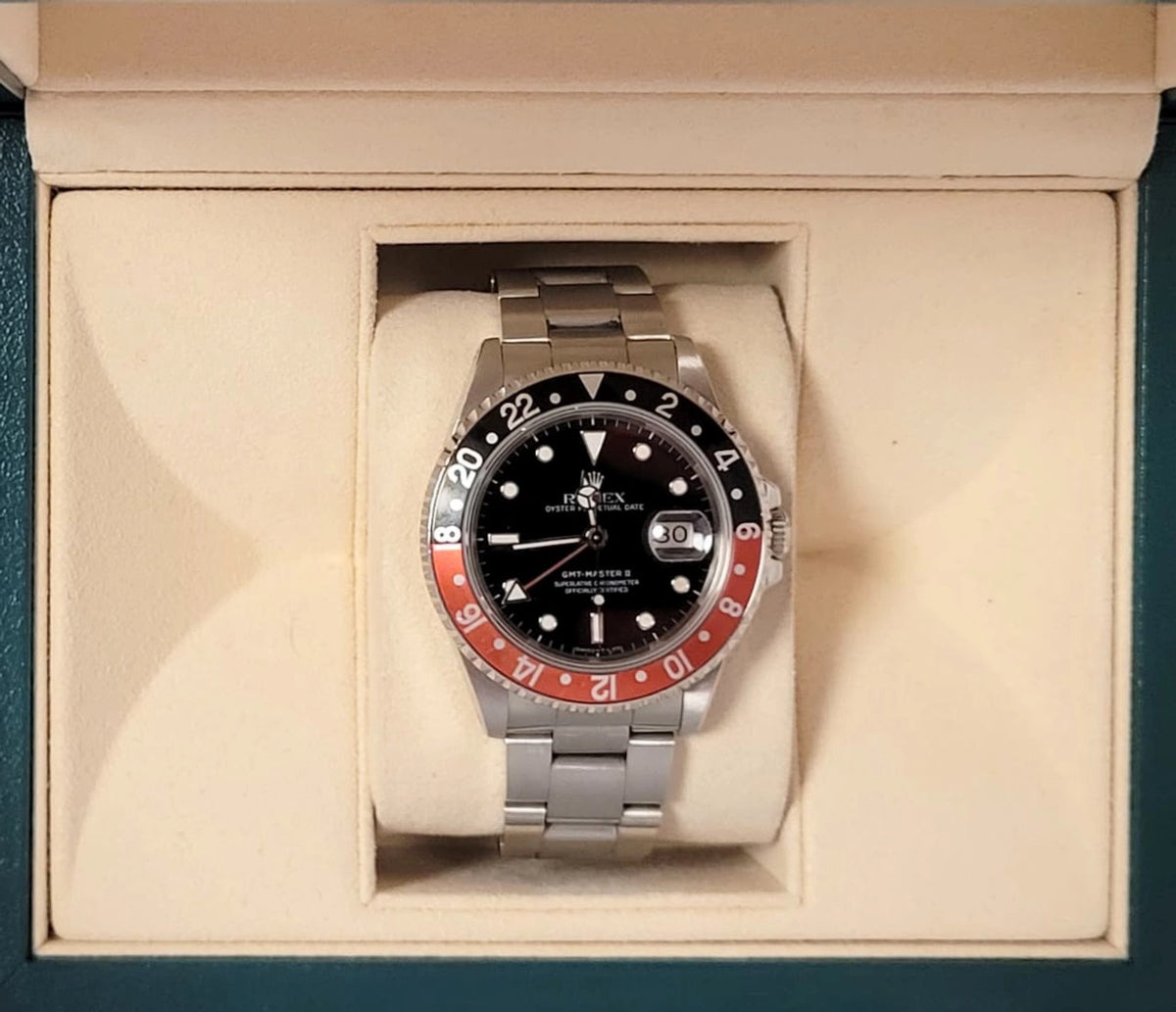 1991 Rolex Coke GMT-Master II 16710 Black Dial SS Oyster No Papers 40mm